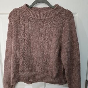 Cozy Cable Knit Sweater - Pink
